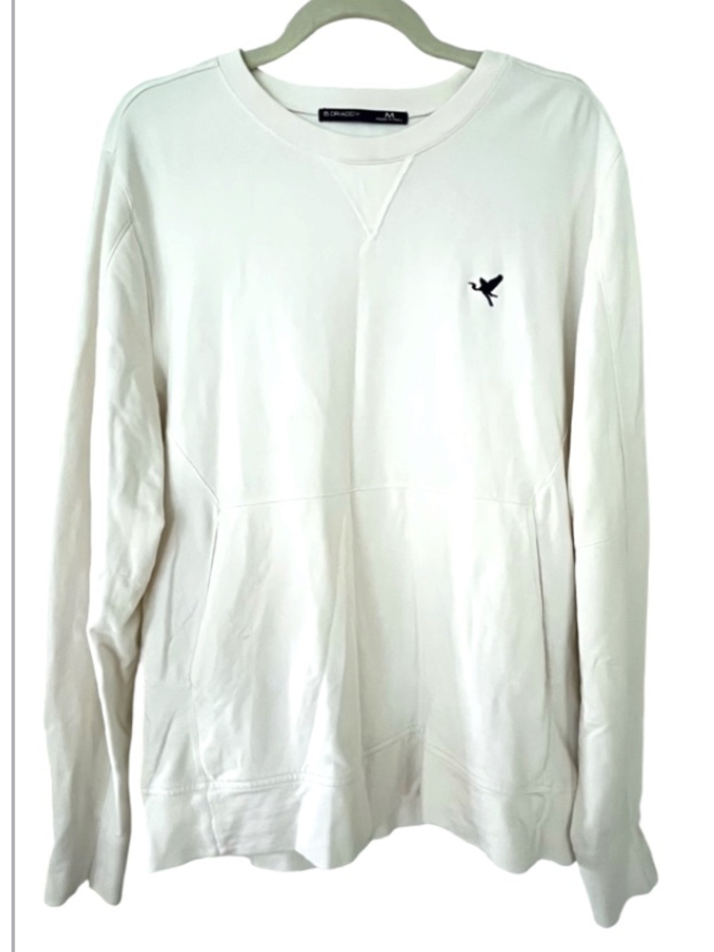 B. draddy White Lightweight Sweatshirt Sz Medium Made in Peru
